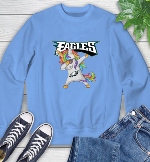 Philadelphia Eagles NFL Football Funny Unicorn Dabbing Sports Sweatshirt 11