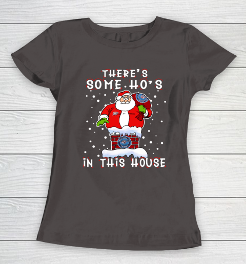 Oklahoma City Thunder Christmas There Is Some Hos In This House Santa Stuck In The Chimney NBA Women's T-Shirt 7
