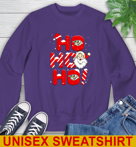 Nashville Predators NHL Hockey Ho Ho Ho Santa Claus Merry Christmas Shirt Sweatshirt 4