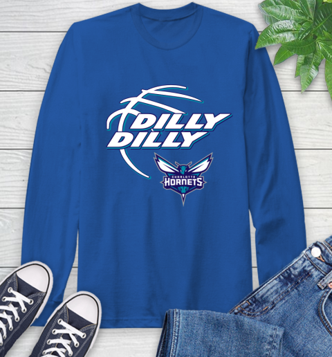 NBA Charlotte Hornets Dilly Dilly Basketball Sports Long Sleeve T-Shirt 9