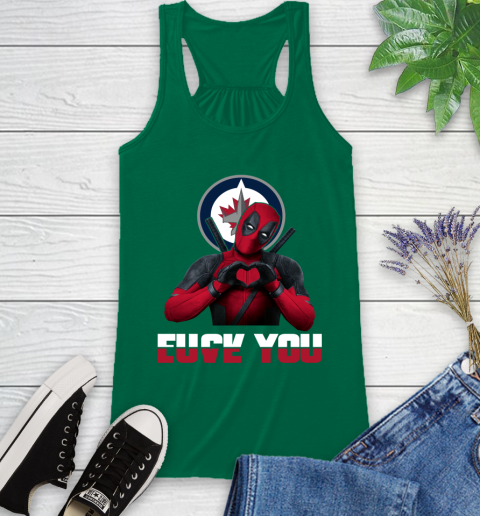 NHL Winnipeg Jets Deadpool Love You Fuck You Hockey Sports Racerback Tank 6