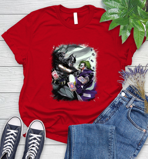 Miami Marlins MLB Baseball Batman Fighting Joker DC Comics Women's T-Shirt 9