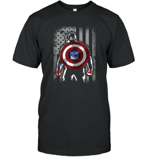 NHL New York Rangers Captain America Marvel Flag Hockey Sports