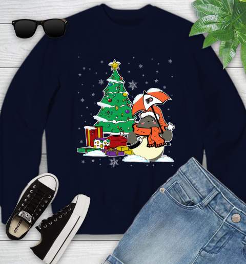 Philadelphia Flyers NHL Hockey Cute Tonari No Totoro Christmas Sports Youth Sweatshirt 2