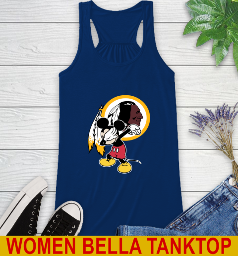 Washington Redskins NFL Football Dabbing Mickey Disney Sports Racerback Tank 9
