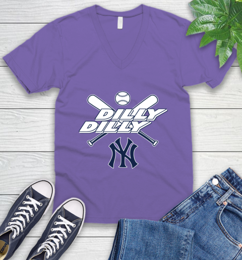 MLB New York Yankees Dilly Dilly Baseball Sports V-Neck T-Shirt 10
