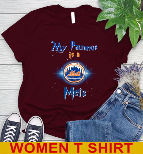 MLB Baseball Harry Potter My Patronus Is A New York Mets Women's T-Shirt 6
