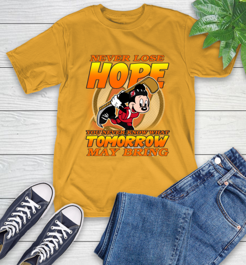 New Jersey Devils NHL Hockey ootball Mickey Disney Never Lose Hope T-Shirt 2