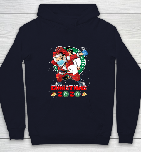 Boston Celtics Funny Santa Claus Dabbing Christmas 2020 NBA Youth Hoodie 2