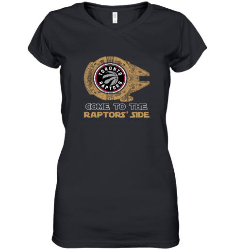 NBA Come To The Toronto Raptors Star Wars Basketball Sports Women's V-Neck T-Shirt