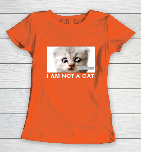 I am not a cat shirt funny video zoom call cat Women's T-Shirt 3