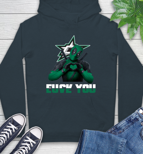 NHL Dallas Stars Deadpool Love You Fuck You Hockey Sports Hoodie 7