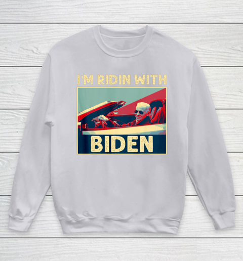 I'm Riding With Joe Biden Youth Sweatshirt 3