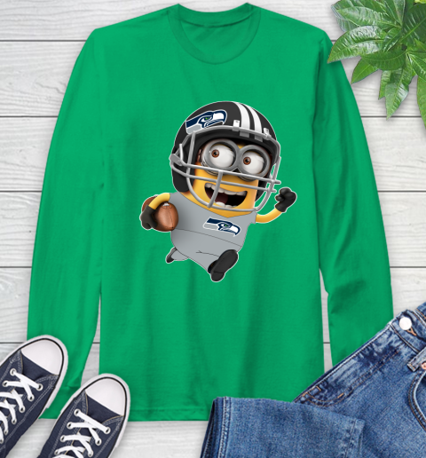 NFL Seattle Seahawks Minions Disney Football Sports Long Sleeve T-Shirt 7