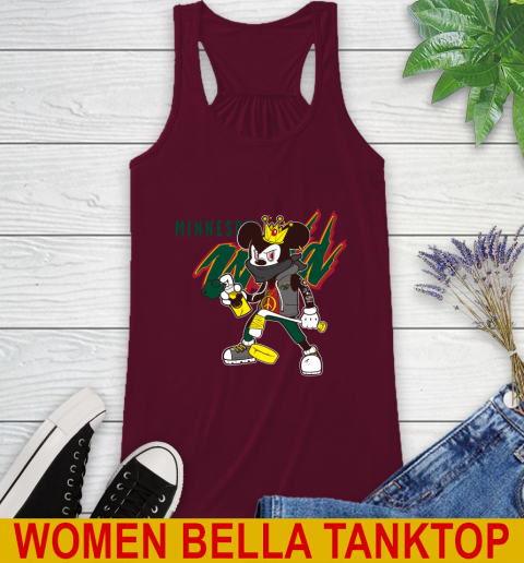 Minnesota Wild NHL Hockey Mickey Peace Sign Sports Racerback Tank 4 Minnesota Wild NHL Hockey Mickey Peace Sign Sports Racerback Tank - Image 4