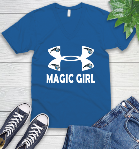 NBA Orlando Magic Girl Under Armour Basketball Sports V-Neck T-Shirt 5