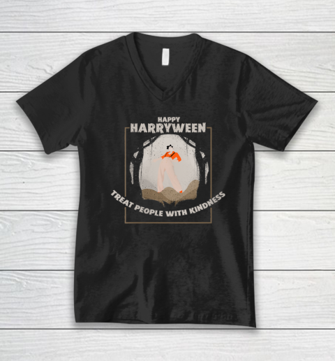 Harryween Shirt Halloween Treat People With Kindness V-Neck T-Shirt
