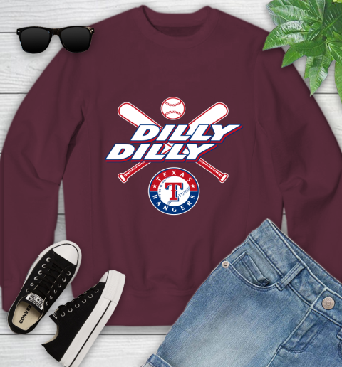 MLB Texas Rangers Dilly Dilly Baseball Sports Youth Sweatshirt 5