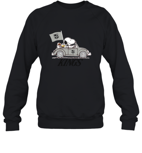 Snoopy And Woodstock Ride The Los Angeles Kings Car NHL Sweatshirt