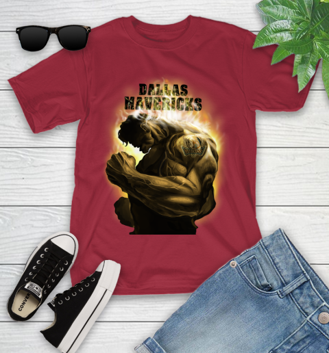 Dallas Mavericks NBA Basketball Hulk Marvel Avengers Sports Youth T-Shirt 14