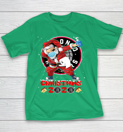 Toronto Raptors Funny Santa Claus Dabbing Christmas 2020 NBA Youth T-Shirt 3