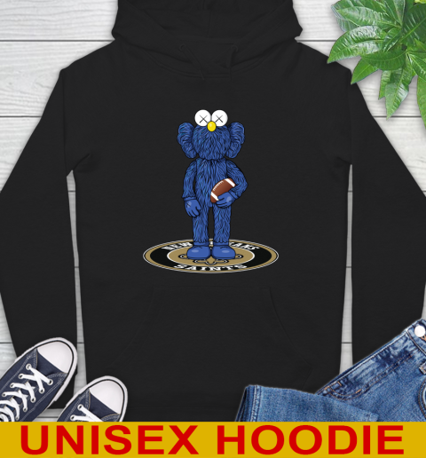 NFL Football New Orleans Saints Kaws Bff Blue Figure Shirt Hoodie 2