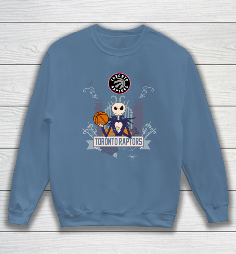 NBA Toronto Raptors Basketball Jack Skellington Halloween Sweatshirt 6