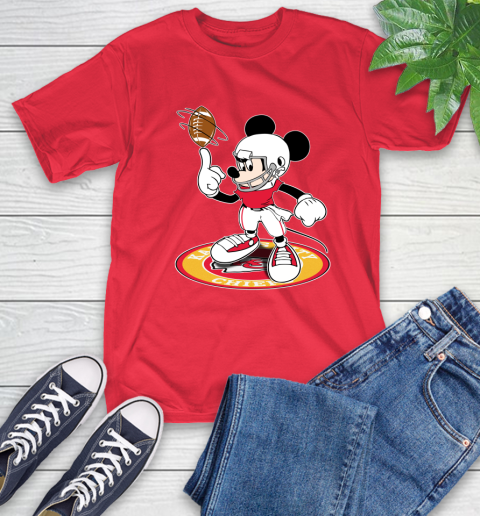 NFL Football Kansas City Chiefs Cheerful Mickey Disney Shirt T-Shirt 11
