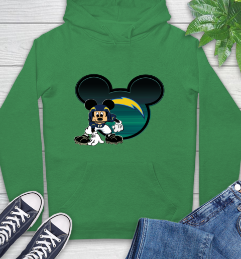 NFL Los Angeles Chargers Mickey Mouse Disney Football T Shirt Hoodie 8