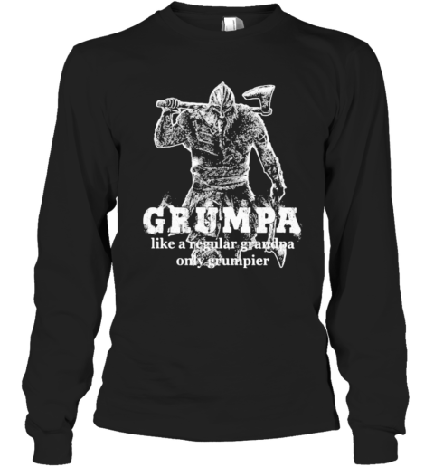 Vikings Grumpa Like A Regular Grandpa Only Grumpier Long Sleeve T-Shirt