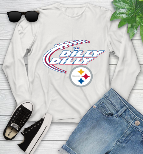 NFL Pittsburgh Steelers Dilly Dilly Football Sports Youth Long Sleeve 12