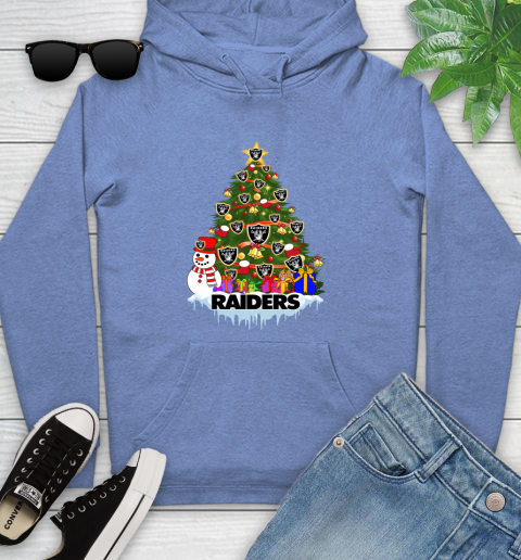 Oakland Raiders Merry Christmas NFL Football Sports Youth Hoodie 12
