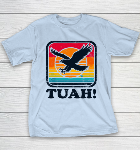 Funny Hawk Tuah Tush Camping Hiking Sarcastic Youth T-Shirt 5