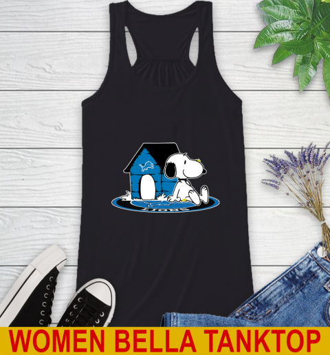 NFL Football Detroit Lions Snoopy The Peanuts Movie Shirt Racerback Tank - Image 3