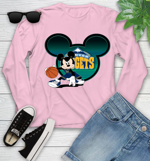 NBA Denver Nuggets Mickey Mouse Disney Basketball Youth Long Sleeve 10