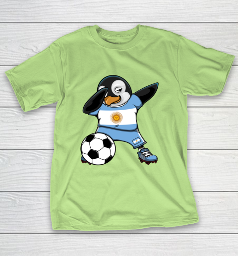 Dabbing Penguin Argentina Soccer Fans Jersey Football Lovers T-Shirt 6