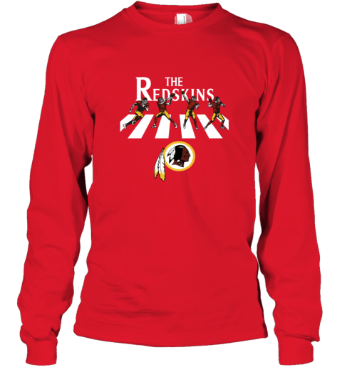 NFL Washington Redskins The Beatle Abbey Road Walk Long Sleeve T-Shirt zmos nfl washington redskins the beatle abbey road walk long sleeve tee 14 front red