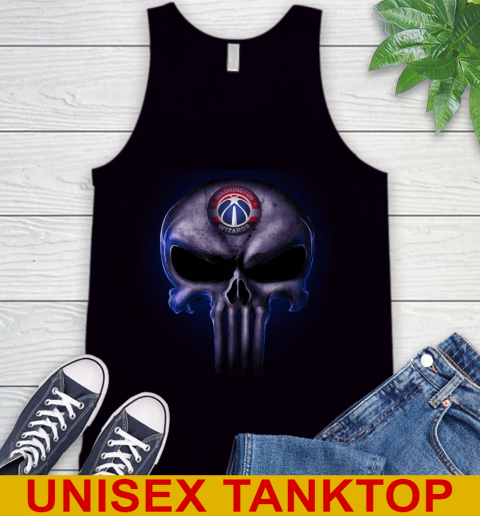 Washington Wizards NBA Basketball Punisher Skull Sports Tank Top