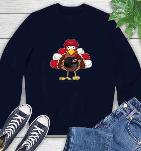 Carolina Hurricanes Turkey Thanksgiving Day Sweatshirt 3
