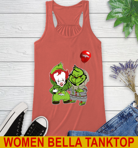 Denver Broncos Baby Pennywise Grinch Christmas NFL Football Racerback Tank 4