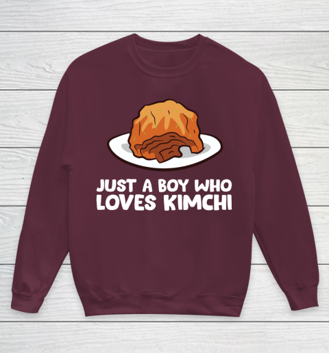 Just a Boy Who Loves Kimchis Funny Kimchi Youth Sweatshirt 4