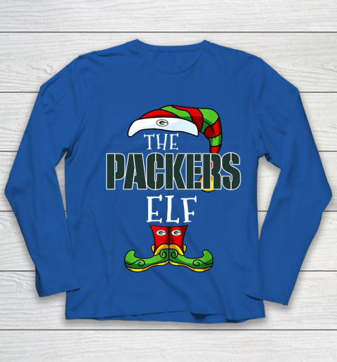 Green Bay Packers Christmas ELF Funny NFL Youth Long Sleeve 7