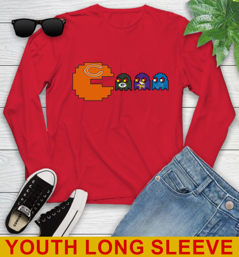 Chicago Bears NFL Football Pac Man Champion Youth Long Sleeve 11