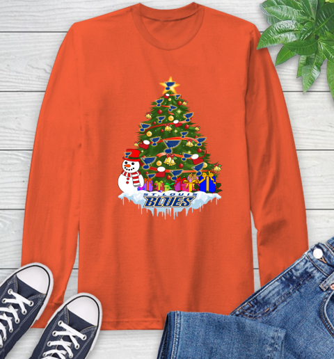 St.Louis Blues Merry Christmas NHL Hockey Sports Long Sleeve T-Shirt - Image 6