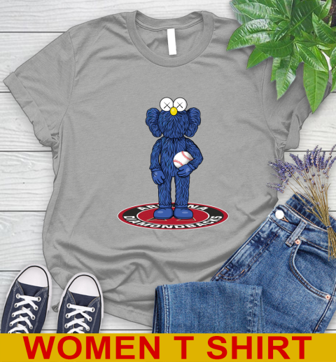 MLB Baseball Arizona Diamondbacks Kaws Bff Blue Figure Shirt Women's T-Shirt - Image 12