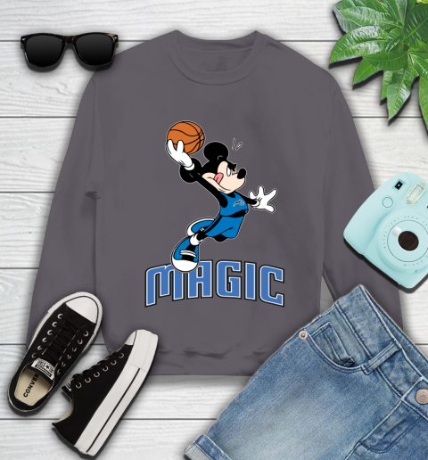 NBA Basketball Orlando Magic Cheerful Mickey Mouse Shirt Youth Sweatshirt 5