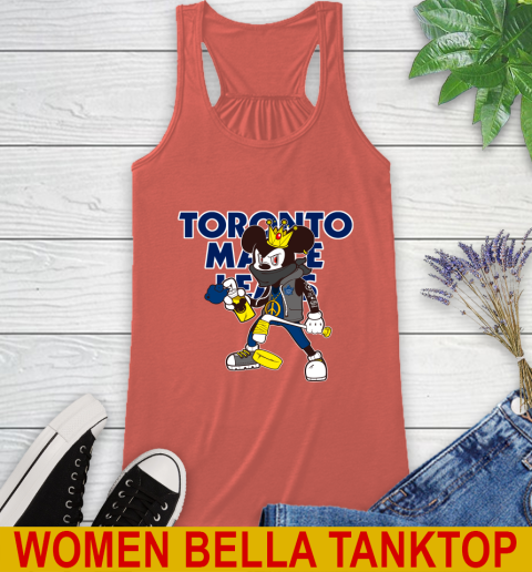 Toronto Maple Leafs NHL Hockey Mickey Peace Sign Sports Racerback Tank 4