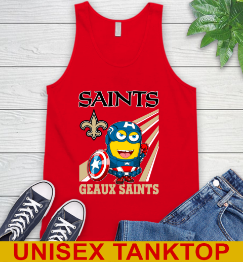 NFL Football New Orleans Saints Captain America Marvel Avengers Minion Shirt Tank Top 5