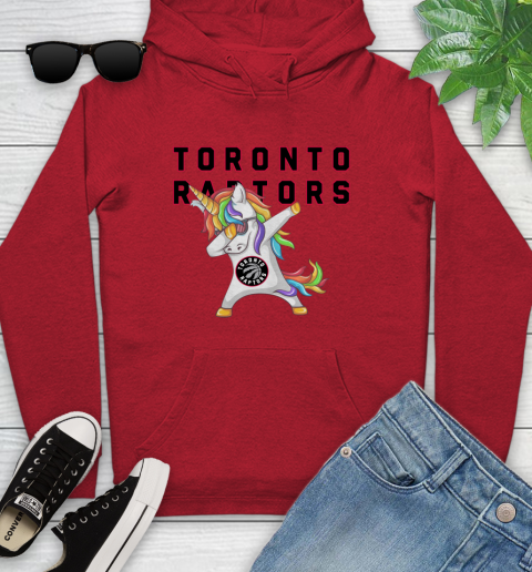 Toronto Raptors NBA Basketball Funny Unicorn Dabbing Sports Youth Hoodie 11