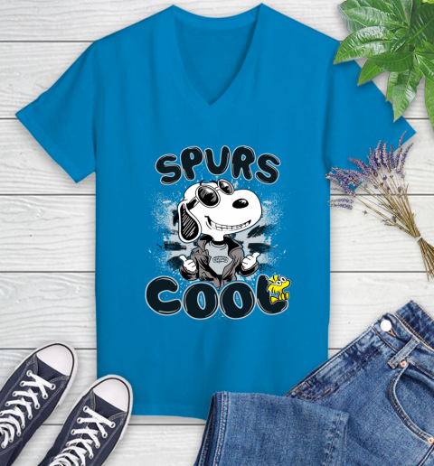 NBA Basketball San Antonio Spurs Cool Snoopy Shirt Women's V-Neck T-Shirt 5